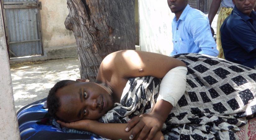 A journalist wounded in Mogadishu,Somalia