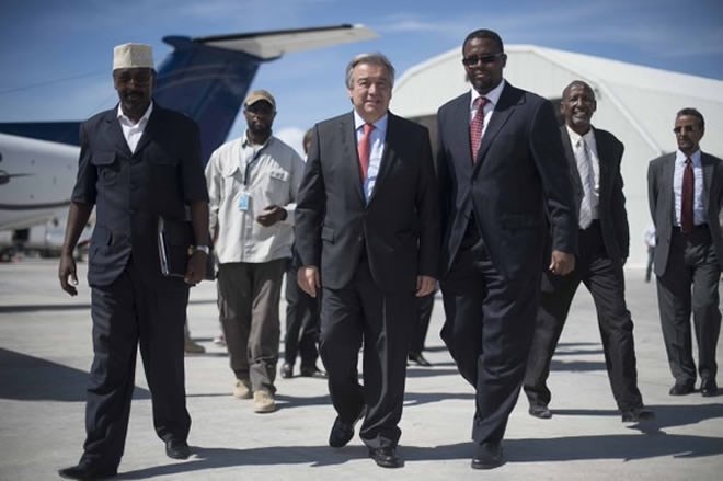 UN chief flies to Baidoa to visit drought-hit region of Somalia