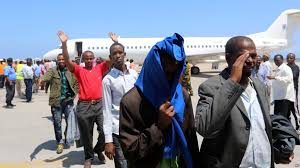 Plane Carrying Deportees to Somalia Returns to the United States.