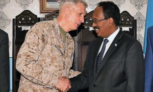 U.S. Africa Command Commander Visits Somalia, Meets with Somali President