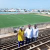 SFF official, regional authorities visit Waamo Stadium being rebuilt under FIFA Forward Project.