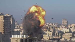 Israeli air strike flattens Gaza building housing Al-Jazeera,  AP and REUTERS