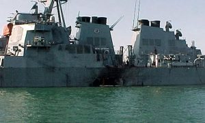 Markabka dagaal ee USS Coll oo mar kale dib ugu soo laabmay Khaliijka