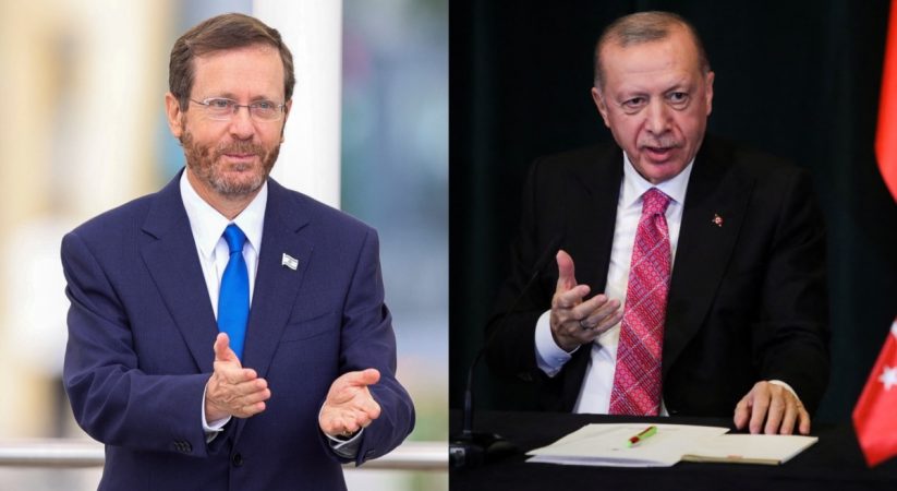 Madaxweynaha Turkey Recep Tayyip Erdogan oo  dalkiisa ku casuumay dhiggiisa Raisal wasaaraha Israel Isaac Herzog