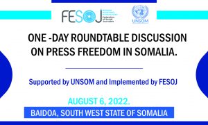 FESOJ Concluded Panel Discussion on Press freedom in Baidoa city, South West State of Somalia.