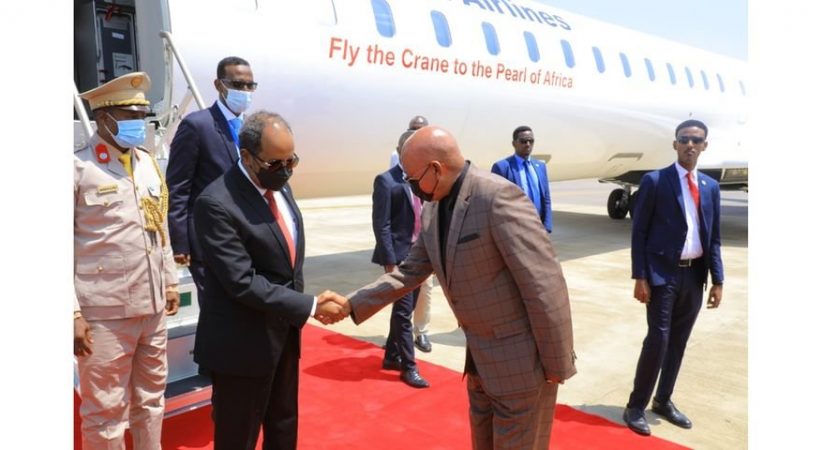 Somali President Mohamud in Uganda for talks with Museveni