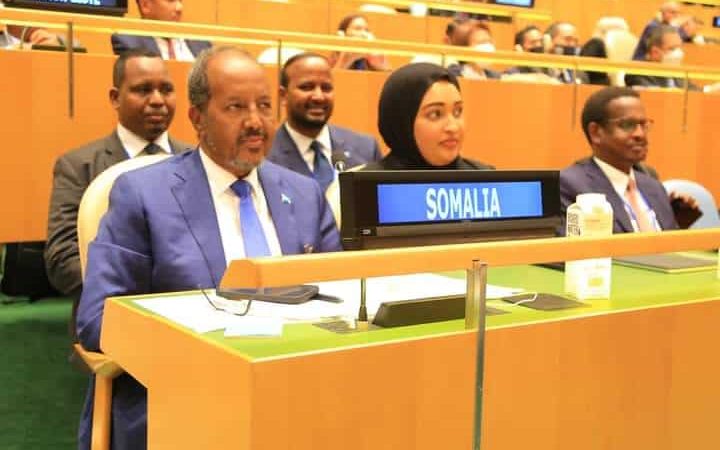 Madaxweynaha Somalia oo ka qeyb galay furitaanka Shirka Golaha Guud ee QM