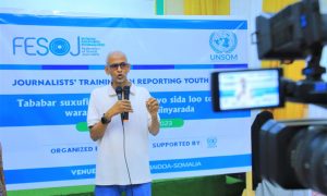 Eighty journalists and young community members who completed the journalists’ training in Baidoa and Dusamareb