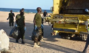 ATMIS, UNGU, and Somali Residents Carry Out Beach Cleanup Campaign in Mogadishu