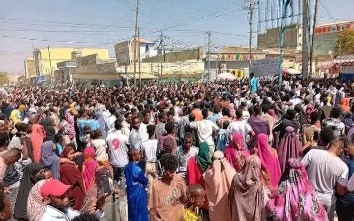 Demonstrators in Borama: Our Sea is not for Sale