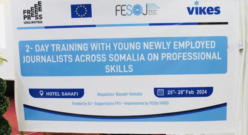 Twenty young journalists concluded training improving their professional skills in Mogadishu