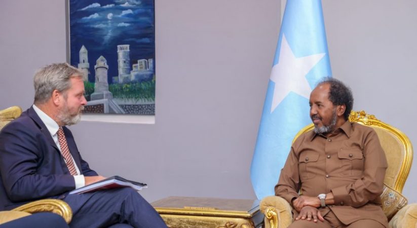 President Hassan Sheikh meets Ambassador of Denmark to Somalia